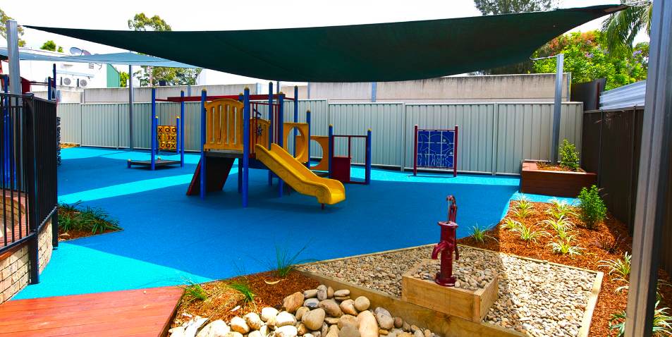 Childcare Playground with soft fall rubber